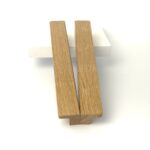 L-Shaped White Oak Drawer Pulls