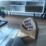 Upright Wooden Coaster Holder