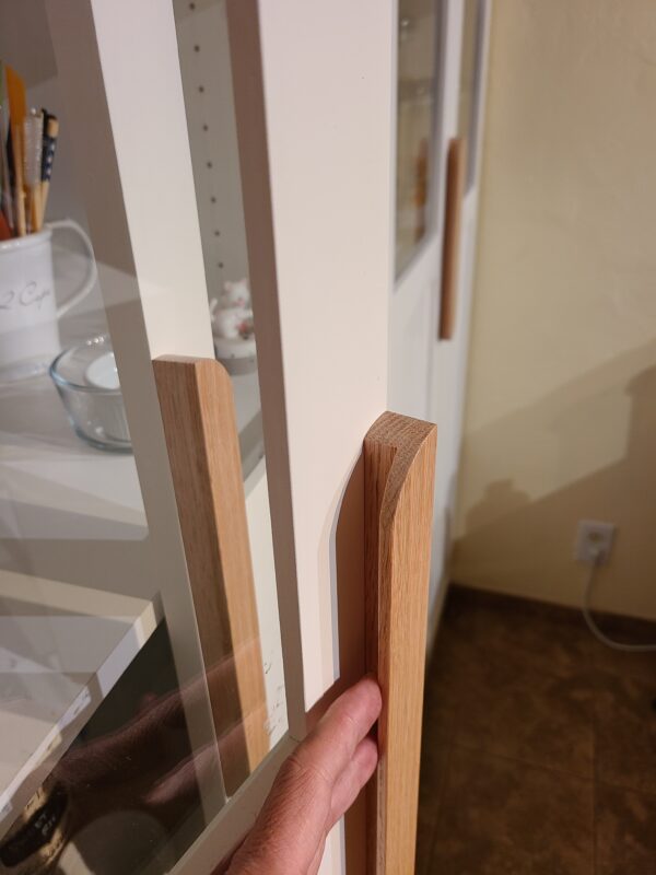 Rounded Oak Drawer Pull, Pantry Door Handles - Image 2