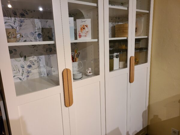 Rounded Oak Drawer Pull, Pantry Door Handles - Image 3
