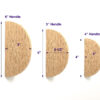 Semicircle Oak Cabinet Pull, Wooden Handle - Image 8
