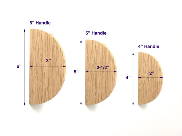 Semicircle Oak Cabinet Pull, Wooden Handle - Image 8