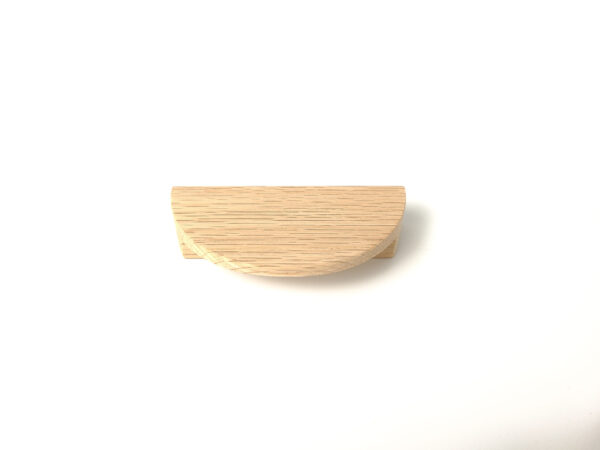 Semicircle Oak Cabinet Pull, Wooden Handle - Image 3