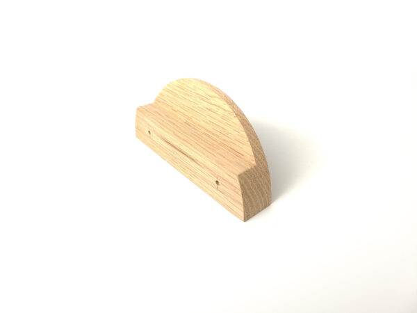 Semicircle Oak Cabinet Pull, Wooden Handle - Image 5
