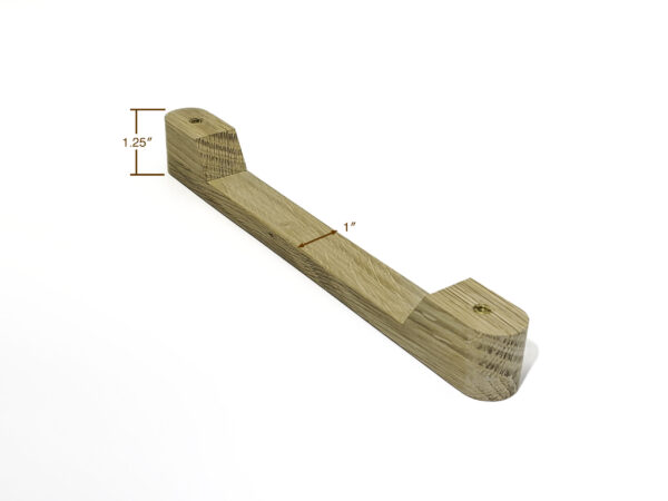 Rounded Oak Bar Pull, Wooden Appliance Handle - Image 5