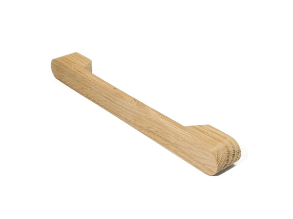 Rounded Oak Bar Pull, Wooden Appliance Handle - Image 2