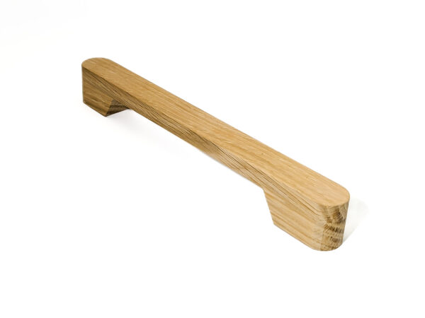 Rounded Oak Bar Pull, Wooden Appliance Handle - Image 3