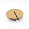 4" Diameter Semicircle Oak Cabinet Pull (1 Pair), Wooden Handle