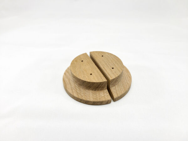4" Diameter Semicircle Oak Cabinet Pull (1 Pair), Wooden Handle - Image 8
