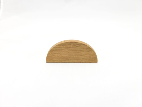 4" Diameter Semicircle Oak Cabinet Pull (1 Pair), Wooden Handle - Image 3
