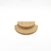 4" Diameter Semicircle Oak Cabinet Pull (1 Pair), Wooden Handle - Image 2