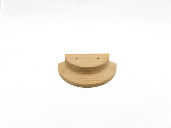 4" Diameter Semicircle Oak Cabinet Pull (1 Pair), Wooden Handle - Image 2