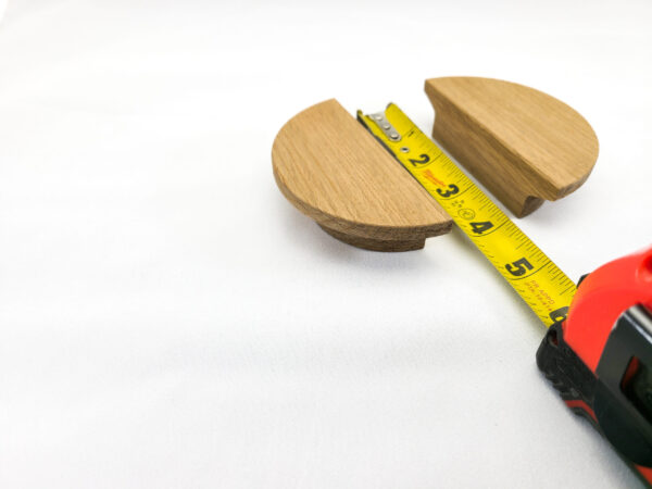 4" Diameter Semicircle Oak Cabinet Pull (1 Pair), Wooden Handle - Image 10