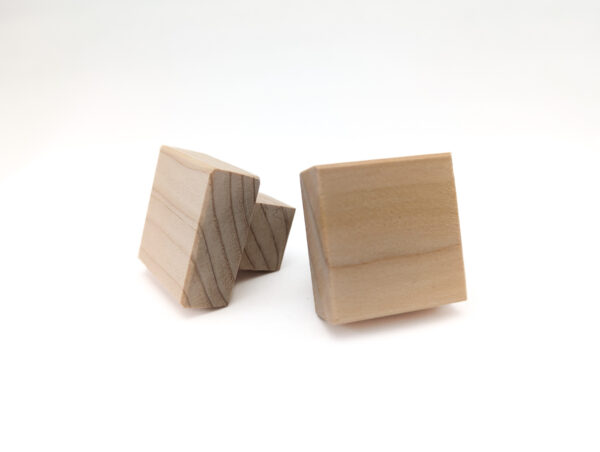1-1/4" Square Wooden Drawer & Cabinet Knob - Image 2
